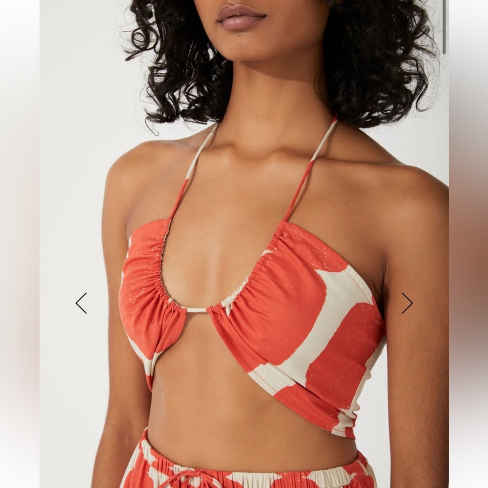 ❌SOLD on dep0p❌ NWT Zulu & Zephyr Block Organic Cotton Halter Top, Sz US 4/AU 8